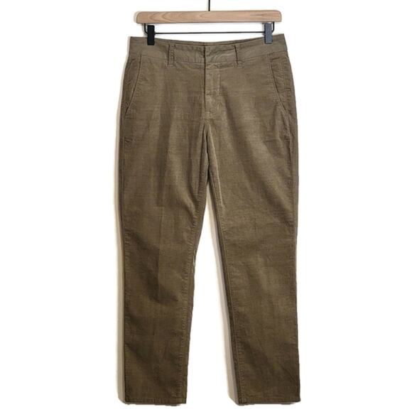 VINCE Womens Corduroy Sateen High Rise Straight Leg Ankle Chino Pant Size 4 - Picture 1 of 15